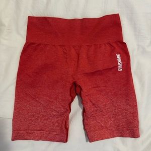 Gymshark Red Ombre cycling shorts